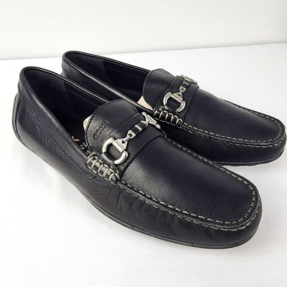 Geox Respira Leather Horse Bit Driving Loafers Shoes EU 43/ US 10 -No Creasing - Picture 1 of 13